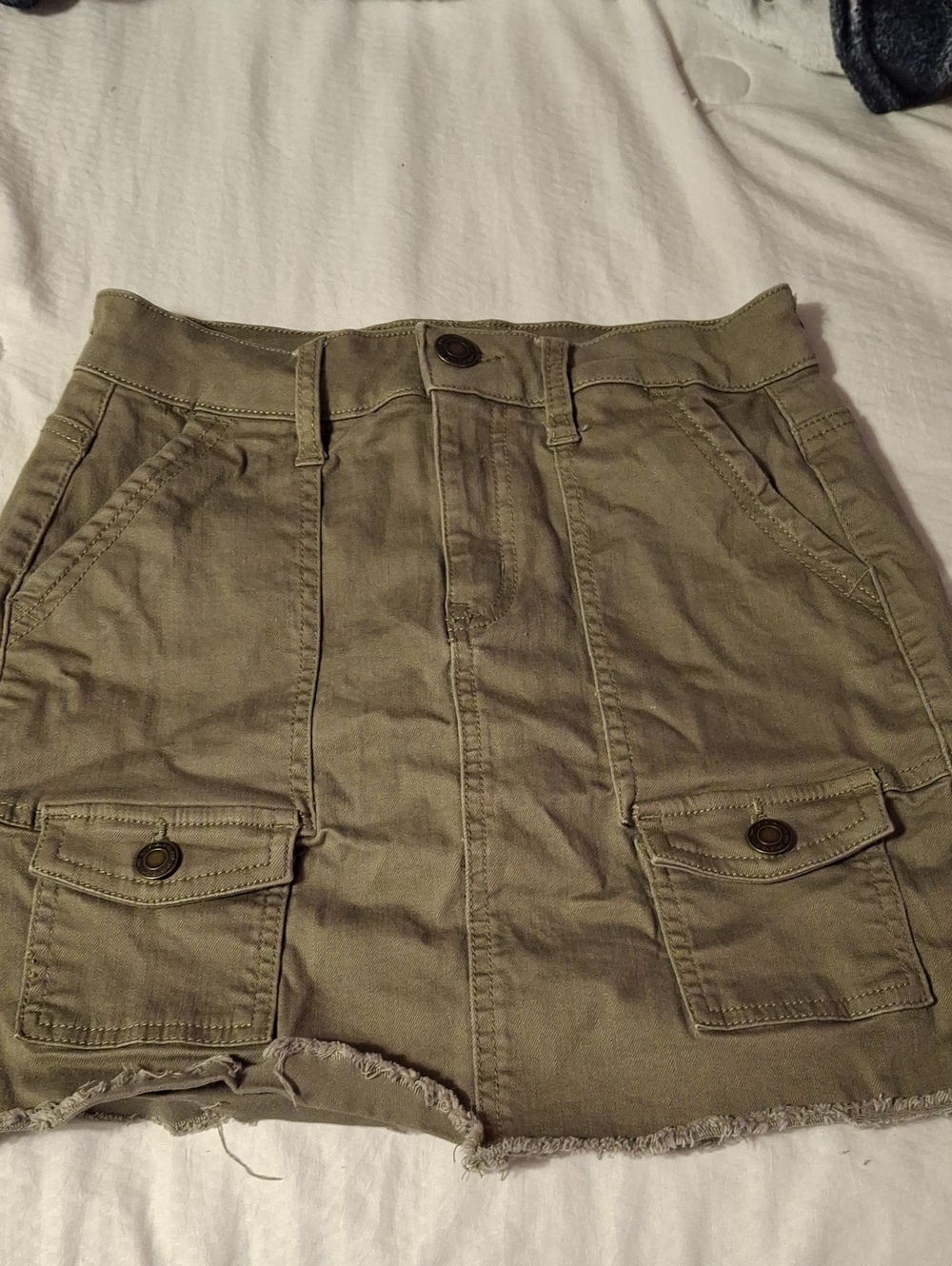 SO Olive Green Cargo Mini Skirt